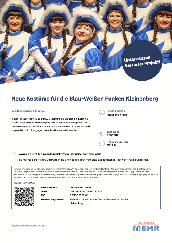 flyer mit überweisung